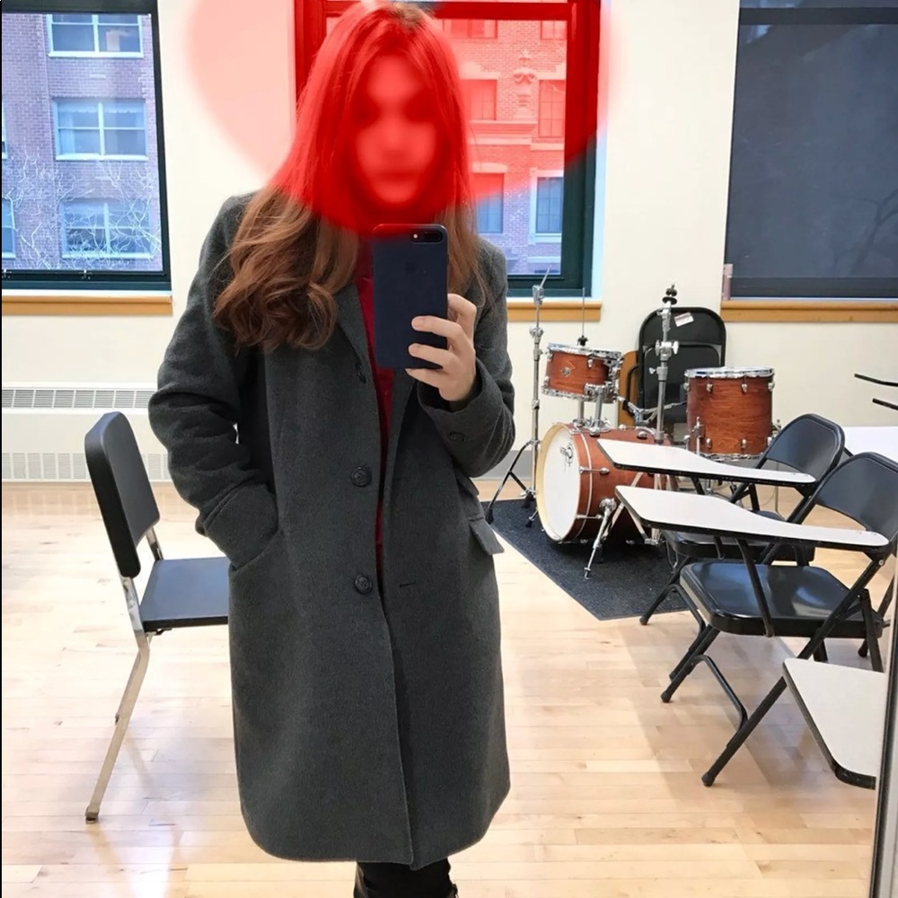 Ralph Lauren grey wool coat size 4